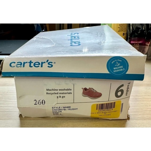 Carters Child Rushy Pink Sneakers Size 6 - Picture 6 of 7